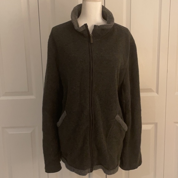 Jones New York Women’s XL Gray Comfy Zip Front Sweater - Picture 13 of 13